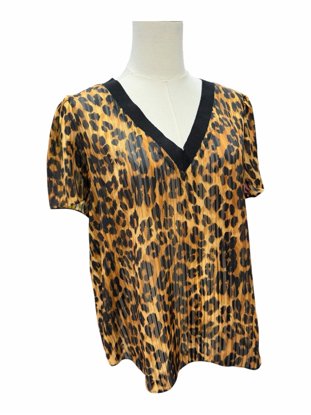M22 Milly Elma Cheetah Striped Burnout Tee